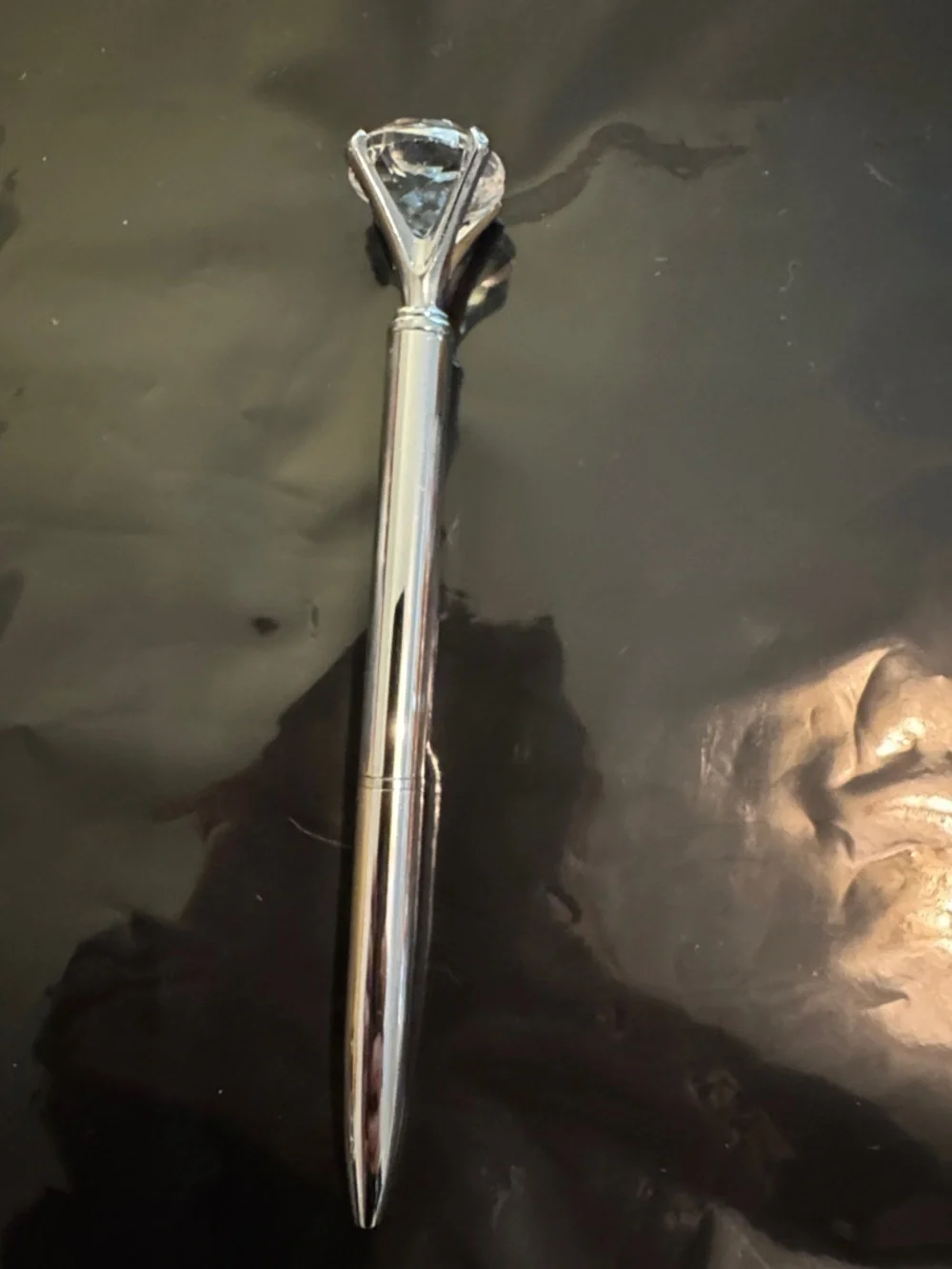 Crystal Top Silver Ballpoint Pen Qty1